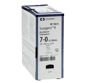 Medtronic Surgipro II Taper Point 48 Inch Monofilament Polypropylene Sutures with V-20 Needle