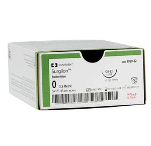 Medtronic Surgilon Reverse Cutting Braided Nylon Suture with GS-11 Needle