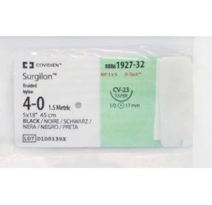 Medtronic Surgilon Taper Point Braided Nylon Suture with CV-23 Needle
