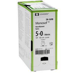 Medtronic Monosof Dermalon Taper Cutting Sutures MVK-100-4 Needle
