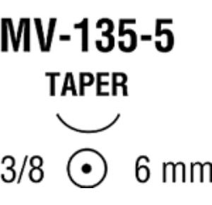 Medtronic Monosof Dermalon Taper Point Sutures MV-135-5 Needle
