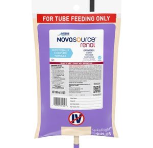 Nestle Nutrition Novasource Renal Ready to Hang Tube Feeding Formula