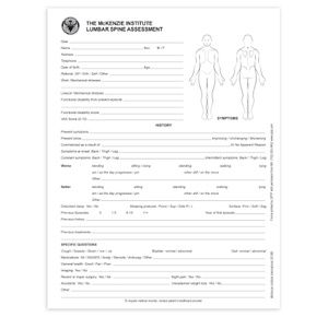 OPTP Lumbar Spine Assessment Forms