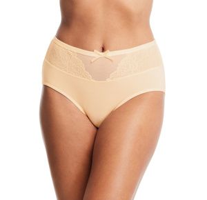 QT Intimates Modern Panty With Lace Insert