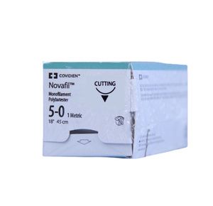 Medtronic Novafil Premium Reverse Cutting Monofilament Polybutester Sutures With Needle P-13