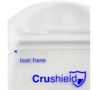 Crushield Heavy Duty Zip Seal Pill Crusher Pouch with Tear Top