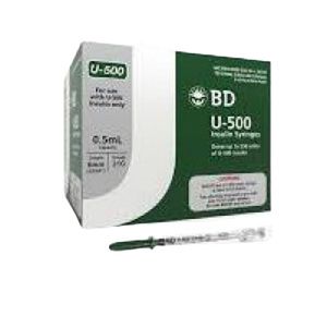 Becton Dickinson U-500 Insulin Syringe with Ultra-Fine Needle