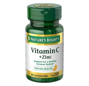Nature's Bounty Vitamin C Supplement + Zinc Tablet