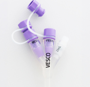 Vesco Replacement Gastrostomy Feeding Tube with Dual ENFit Port And 20ml Balloon