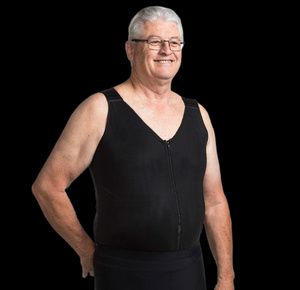 Wear Ease Men's V-Neck Torso Compression Vest