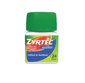 Zyrtec 24-Hour Allergy Relief Tablets with 10 mg Cetirizine HCl
