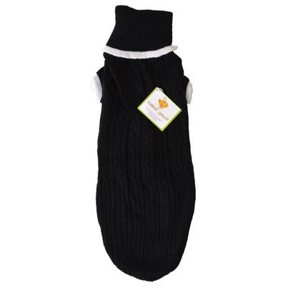 Buy Fashion Pet Cable Knit Dog Sweater - Black