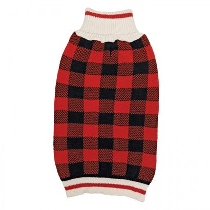Buy Fashion Pet Plaid Dog Sweater - Red