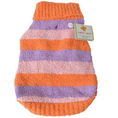 Buy Lookin Good Striped Dog Sweater - Orange