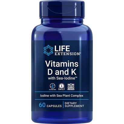 Buy Life Extension Vitamins D and K with Sea-Iodine Capsules