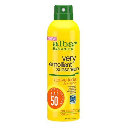 Buy Alba Botanica Emollient Active Kids Clear Sunscreen Spray With SPF 50