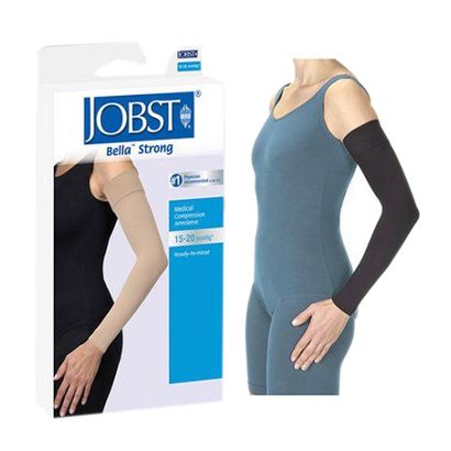 Buy BSN Jobst Bella Strong Black 15-20 mmHg Compression Arm Sleeve With Silicone Band - Regular