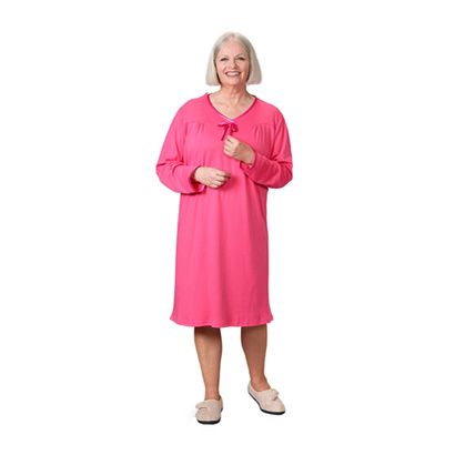 Buy Silverts Womens Antimicrobial Open Back Nightgown