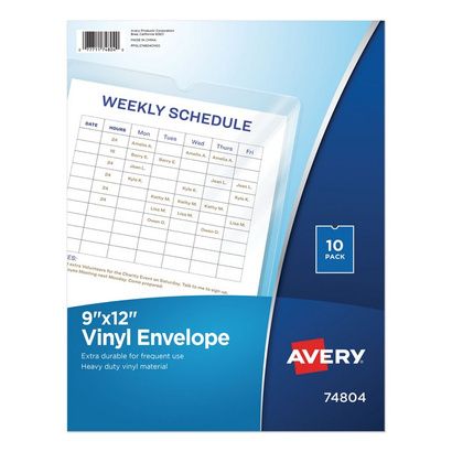 Buy Avery Heavyweight Clear Vinyl Envelope