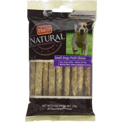 Hartz Rawhide Munchy Sticks for Small Dogs Natural Flavor