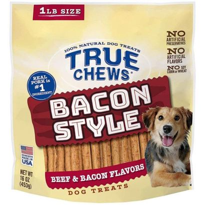 Buy True Chews Bacon Style Dog Treats Beef and Bacon Flavor
