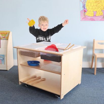 Buy Fabrication Mobile Sensory Table With Trays and Lids
