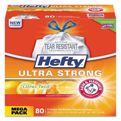 Buy (Hefty Ultra Strong Scented Tall White Kitchen Bags)