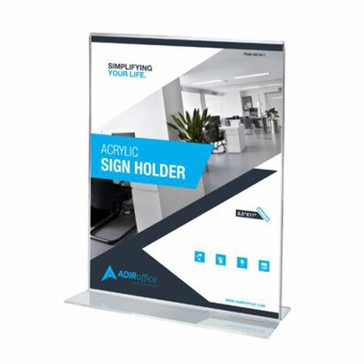 Buy AdirOffice T-Shaped Base Sign Holder