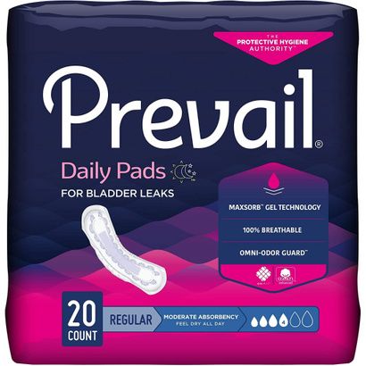 Buy First Quality Prevail Daily Pads Moderate Absorbency Bladder Control Pad