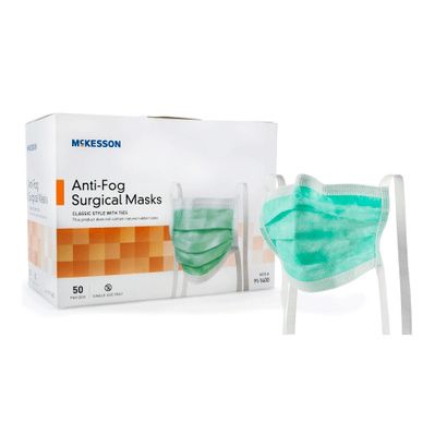 Buy McKesson Pleated Ties Surgical Mask With Eye Shield
