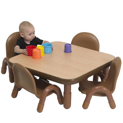 Buy Childrens Factory Baseline Toddler 30 Inches Square Table And Chairs Set