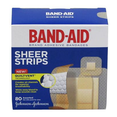 Buy Johnson & Johnson Band-Aid Sheer Strip Assorted Adhesive Bandage