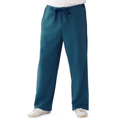 Buy Medline Newport Ave Unisex Stretch Fabric Scrub Pants with Drawstring - Caribbean Blue