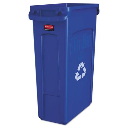 Buy Rubbermaid Commercial Slim Jim Plastic Recycling Container with Venting Channels