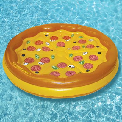 Buy Swimline Personal Pizza Island Inflatable Swimming Pool Float For Kids