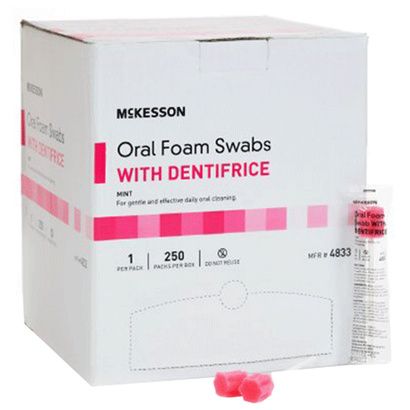 Buy Mckesson Oral Foam Swabs with Dentifrice