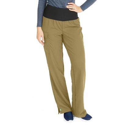 Buy Medline Ocean Ave Womens Stretch Fabric Support Waistband Scrub Pants - Khaki