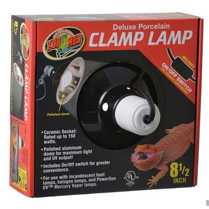 Buy Zoo Med Delux Porcelain Clamp Lamp - Black