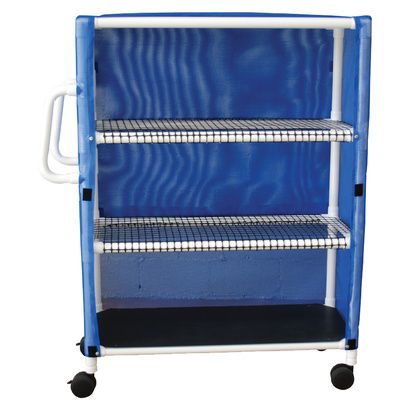 Buy MJM International Three Shelf Jumbo Linen Cart with Open Area Shelf System