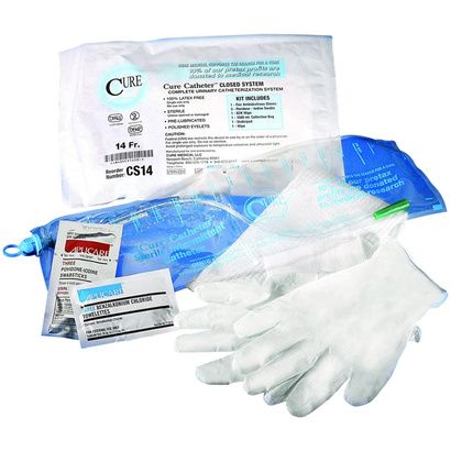 Buy Cure Coude Tip Unisex Closed System Catheter Kit