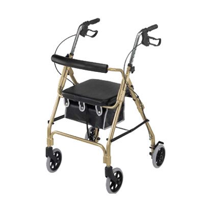 Buy Mabis DMI Ultra Lightweight Aluminum Rollator With Curved Padded Back Rest