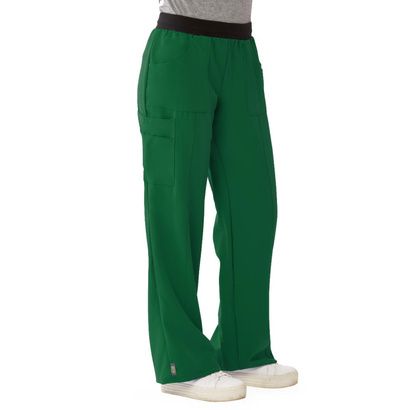 Buy Medline Pacific Ave Womens Stretch Fabric Wide Waistband Scrub Pants - Hunter Green