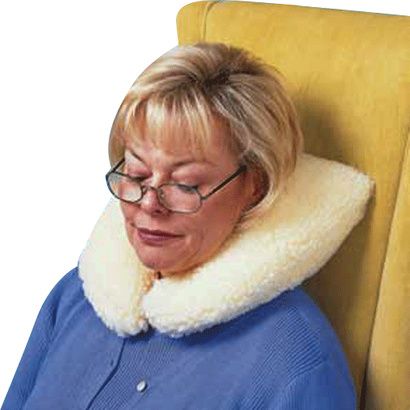 Buy Hermell Neck Pillow with Imitation Sheepskin Zippered Cover