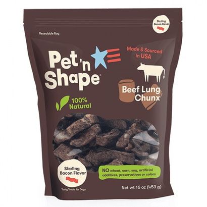 Buy Pet n Shape Natural Beef Lung Chunx Dog Treats - Sizzling Bacon Flavor