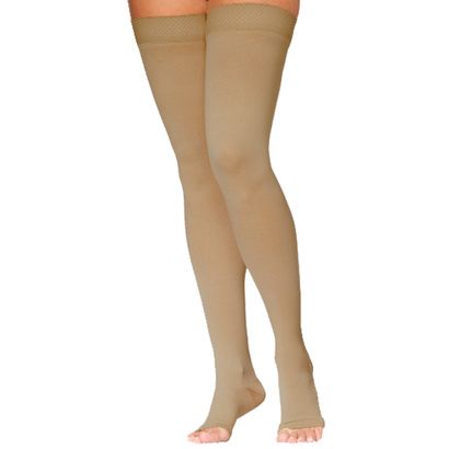 Buy Juzo Silver Soft Thigh High 30-40 mmHg Compression Stockings with Silicone Border