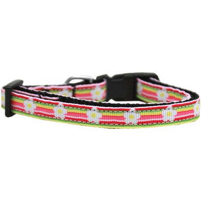 Buy Mirage Striped Daisy Nylon Ribbon Dog Collar