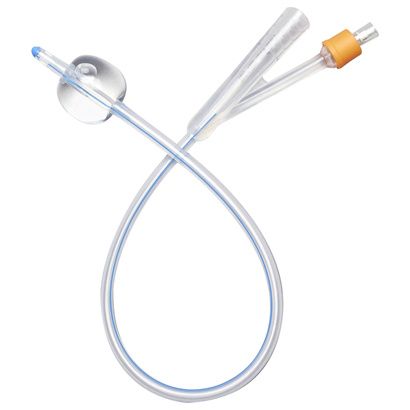 Buy Medline Two-Way 100% Select Silicone Straight Tip Foley Catheter - 10cc Balloon Capacity