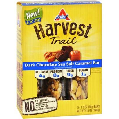 Buy Atkins Harvest Trail Dark Chocolate Sea Salt Caramel Bar