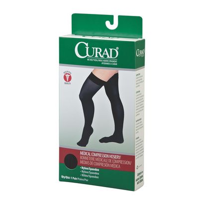 Buy Medline Curad Hospital-Quality Closed Toe Thigh High 20-30mmHg Medical Compression Stockings