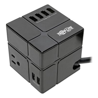 Buy Tripp Lite Three-Outlet Power Cube Surge Protector with Six USB-A Ports